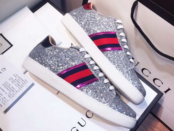 Gucci Ace Glitter Sneaker Silver Glitter 475213