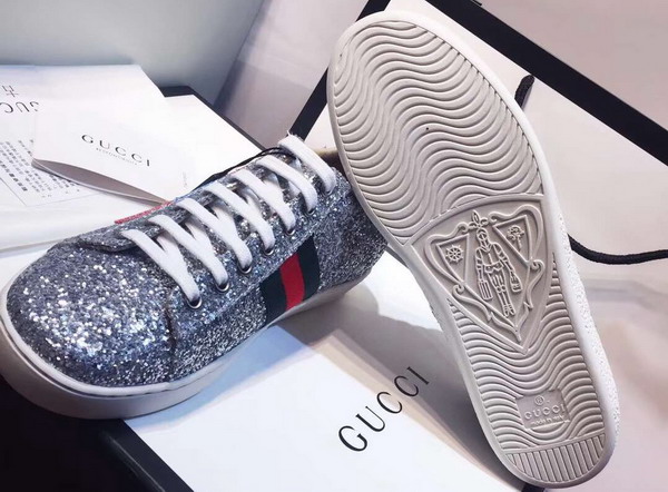 Gucci Ace Glitter Sneaker Silver Glitter 475213