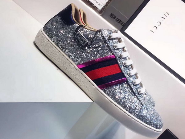 Gucci Ace Glitter Sneaker Silver Glitter 475213