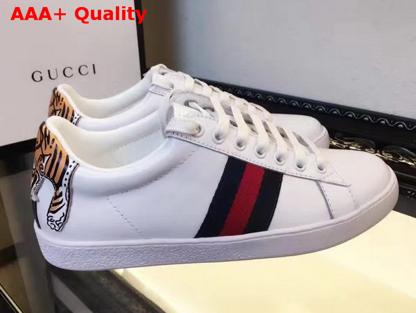 Gucci Ace Leather Low Top Sneaker White Smooth Calfskin Replica