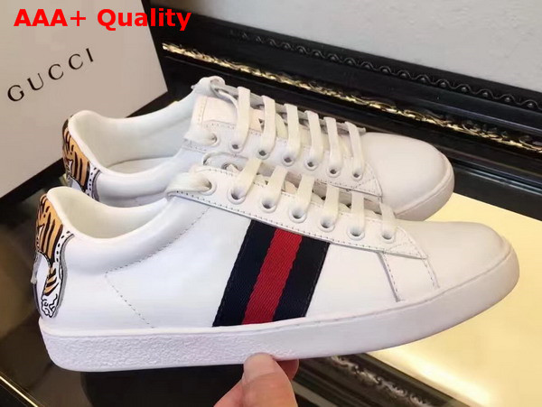 Gucci Ace Leather Low Top Sneaker White Smooth Calfskin Replica