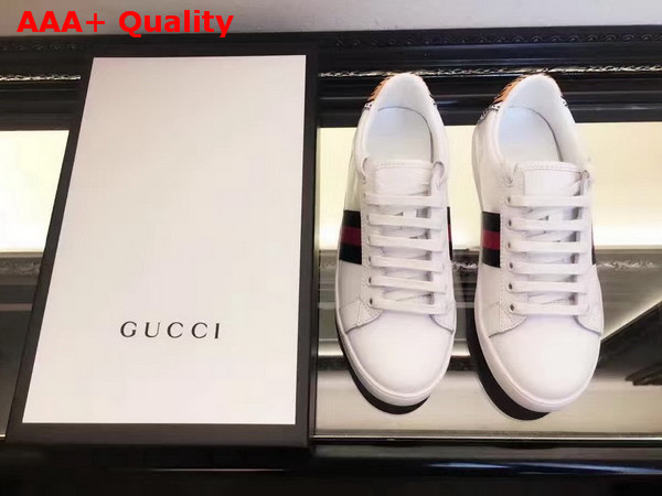 Gucci Ace Leather Low Top Sneaker White Smooth Calfskin Replica