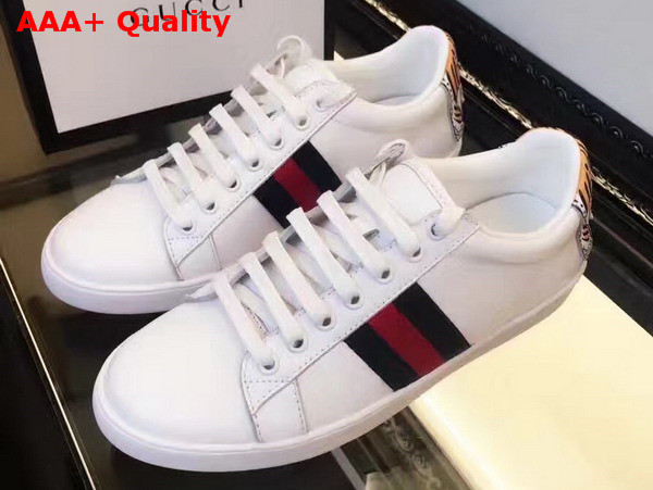 Gucci Ace Leather Low Top Sneaker White Smooth Calfskin Replica