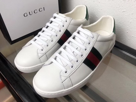 Gucci Ace Leather Sneaker in White