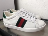 Gucci Ace Leather Sneaker in White