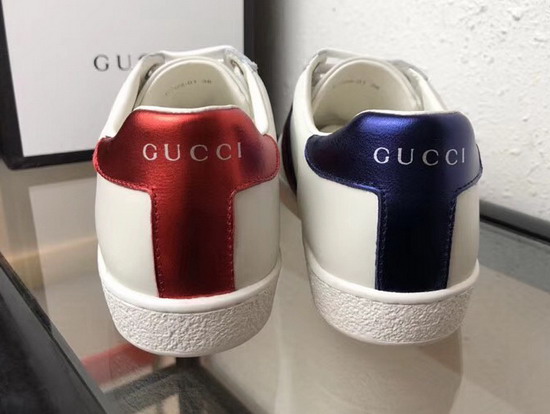 Gucci Ace Leather Sneaker with Embroidered Piglet