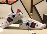 Gucci Ace Low Top Sneaker with Gucci Web and Leather Stars Replica