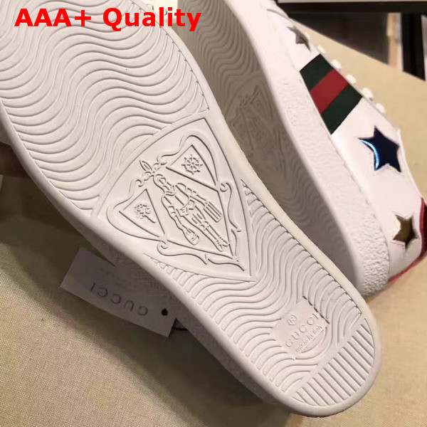 Gucci Ace Low Top Sneaker with Gucci Web and Leather Stars Replica