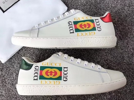 Gucci Ace Sneaker with Gucci Logo in White