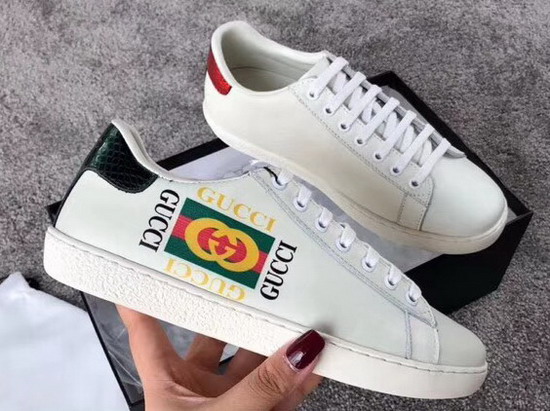 Gucci Ace Sneaker with Gucci Logo in White