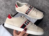 Gucci Ace Sneaker with Gucci Stripe in White Real Leather