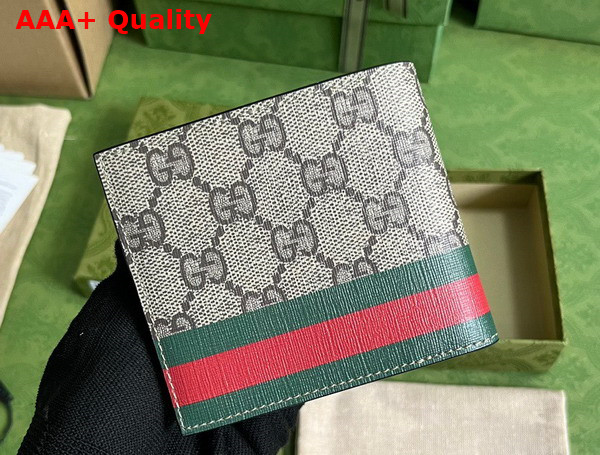 Gucci Animal Print Card Case Wallet Beige and Ebony GG Supreme Canvas Replica