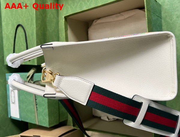 Gucci Animal Print Small Tote Bag in Beige and Ebony GG Supreme Canvas 680956 Replica