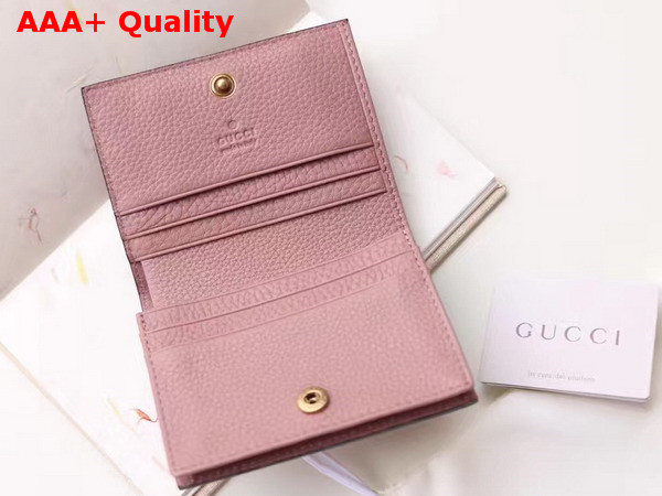 Gucci Animalier Card Case in Light Pink Leather Replica