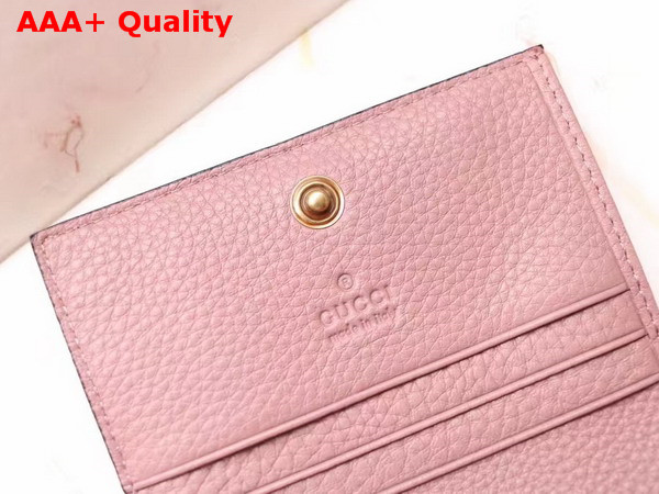 Gucci Animalier Card Case in Light Pink Leather Replica