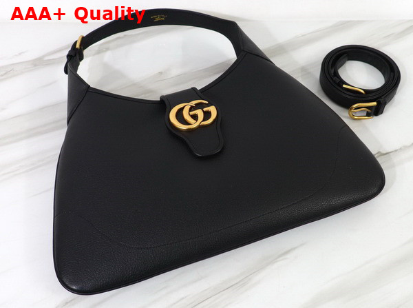 Gucci Aphrodite Medium Shoulder Bag in Black Leather 726274 Replica