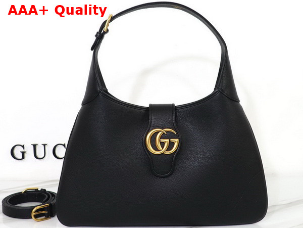 Gucci Aphrodite Medium Shoulder Bag in Black Leather 726274 Replica