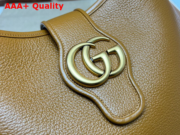 Gucci Aphrodite Medium Shoulder Bag in Light Brown Leather 726274 Replica