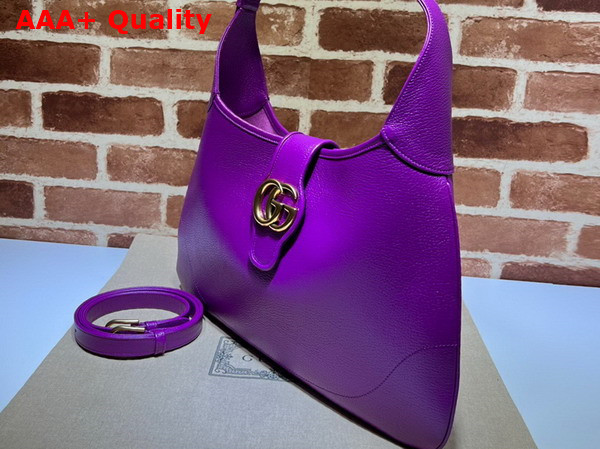 Gucci Aphrodite Medium Shoulder Bag in Light Purple Leather 726274 Replica