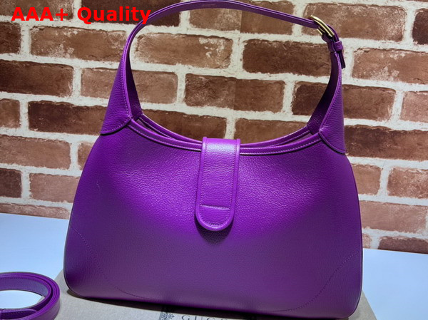 Gucci Aphrodite Medium Shoulder Bag in Light Purple Leather 726274 Replica