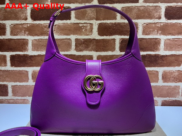 Gucci Aphrodite Medium Shoulder Bag in Light Purple Leather 726274 Replica