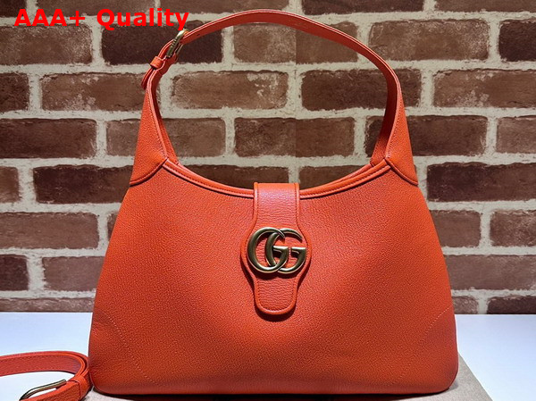 Gucci Aphrodite Medium Shoulder Bag in Orange Leather 726274 Replica