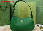 Gucci Aphrodite Shoulder Bag with Double G Green Leather 739076 Replica