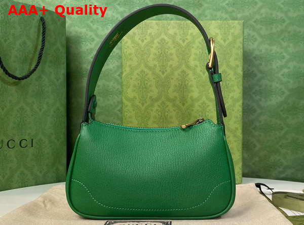 Gucci Aphrodite Shoulder Bag with Double G Green Leather 739076 Replica