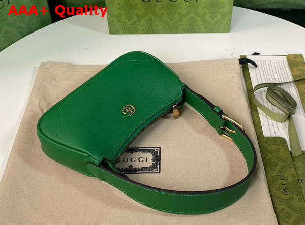 Gucci Aphrodite Shoulder Bag with Double G Green Leather 739076 Replica