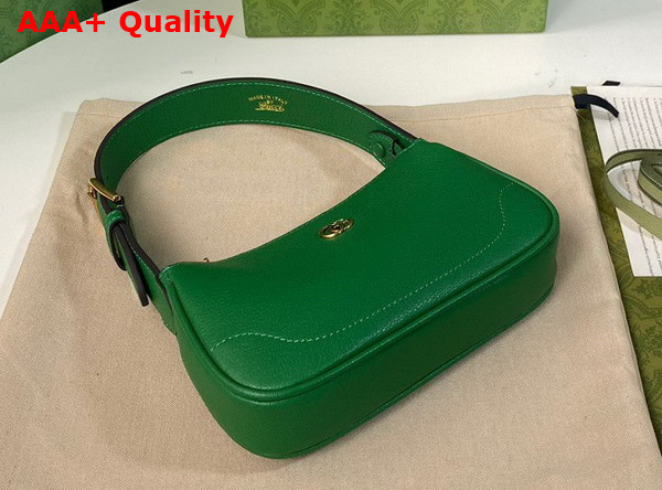 Gucci Aphrodite Shoulder Bag with Double G Green Leather 739076 Replica