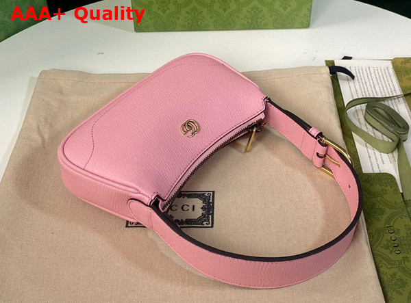 Gucci Aphrodite Shoulder Bag with Double G Light Pink Leather 739076 Replica