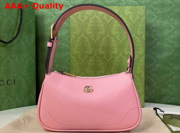 Gucci Aphrodite Shoulder Bag with Double G Light Pink Leather 739076 Replica