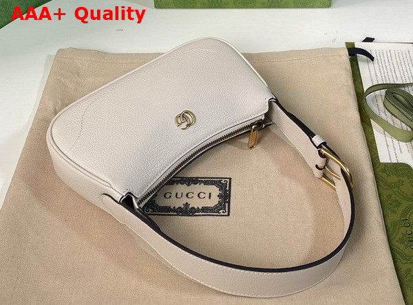 Gucci Aphrodite Shoulder Bag with Double G White Leather 739076 Replica