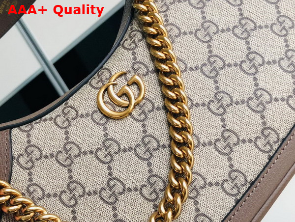 Gucci Aphrodite Small Shoulder Bag in Beige and Ebony GG Supreme Canvas 731817 Replica