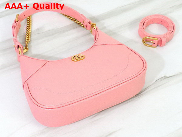 Gucci Aphrodite Small Shoulder Bag in Light Pink Leather 731817 Replica