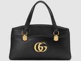 Gucci Arli Large Top Handle Bag Black Leather 550130