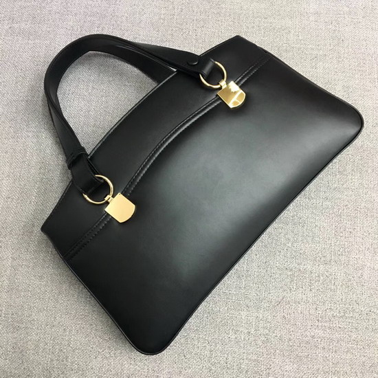 Gucci Arli Large Top Handle Bag Black Leather 550130