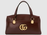 Gucci Arli Large Top Handle Bag Burgundy Leather 550130