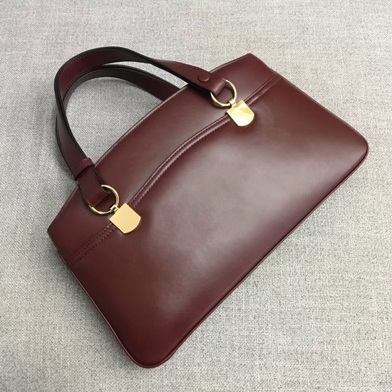 Gucci Arli Large Top Handle Bag Burgundy Leather 550130