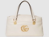 Gucci Arli Large Top Handle Bag White Leather 550130