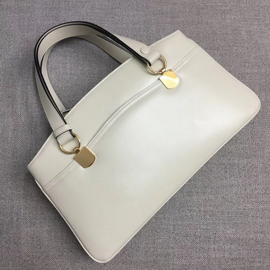 Gucci Arli Large Top Handle Bag White Leather 550130