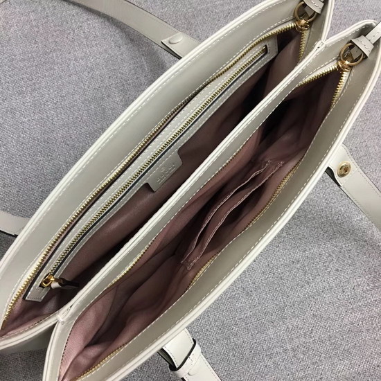 Gucci Arli Large Top Handle Bag White Leather 550130