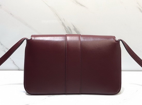 Gucci Arli Small Shoulder Bag in Burgundy Leather 550129