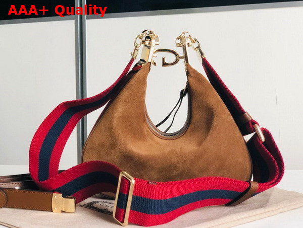 Gucci Attache Large Shoulder Bag in Dark Brown Suede 702823 Replica