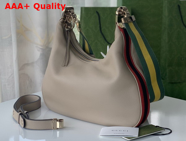 Gucci Attache Large Shoulder Bag in Oatmetal Leather 702823 Replica