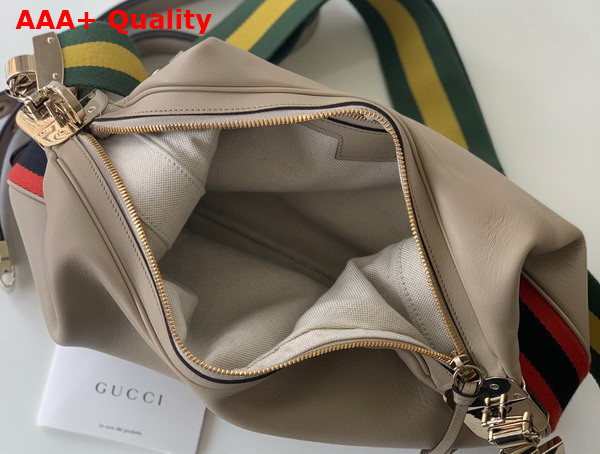 Gucci Attache Large Shoulder Bag in Oatmetal Leather 702823 Replica