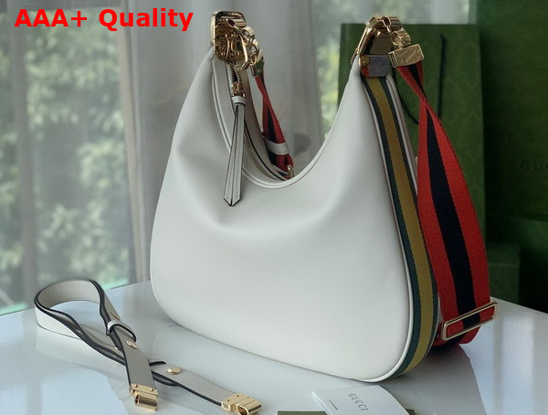 Gucci Attache Large Shoulder Bag in White Leather 702823 Replica