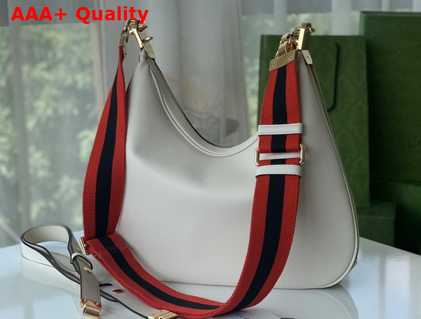 Gucci Attache Large Shoulder Bag in White Leather 702823 Replica