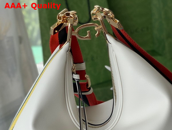 Gucci Attache Large Shoulder Bag in White Leather 702823 Replica