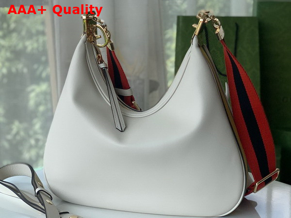 Gucci Attache Large Shoulder Bag in White Leather 702823 Replica